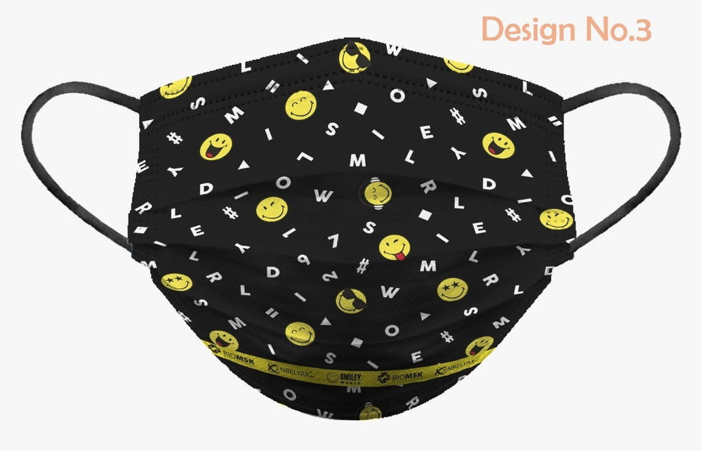 
            
                Load image into Gallery viewer, Smiley Face Soft Reusable Pleated Fabric 2-Layers Kids Face Mask (9 different design) 36 pcs
            
        
