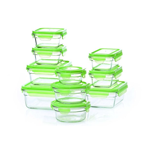 
            
                Load image into Gallery viewer, [Glasslock] Assorted Food Storage Containers with Green Lids, 20-Pcs Set
            
        