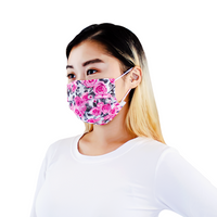 Everydayspecial Disposable Safety Mask 3 Layer Protection Face Mask for Adults 50 pcs Flower Print