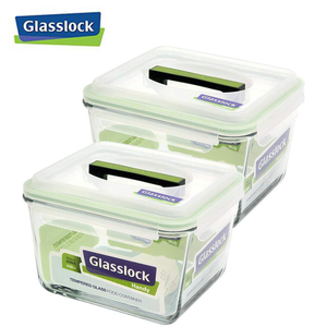 
            
                Load image into Gallery viewer, [Glasslock] 15.5Cup/3700ml Rectangular Handy Food Containers, 4-Pcs Set
            
        