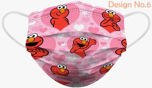 
            
                Load image into Gallery viewer, Sesame Street Elmo Soft Reusable Pleated Fabric 2-Layers Kids Face Mask (9 different design) 36 pcs - EverydaySpecial
            
        