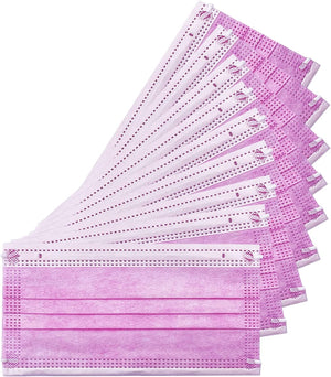 Disposable Mask 3 layer Protection Adult Face Mask 50 pcs (Pink)